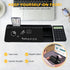 Desktop Glass Whiteboard with Calculator, Black Dry Erase Board Surface, Desk Organizers with Accessories
