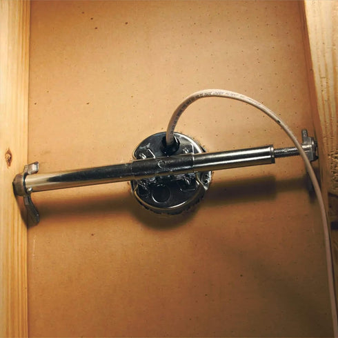 936 1.5-in. 2.5-in. RACO RETRO-BRACE Deep Ceiling Fan Box for Old Work Knockouts, Old Work Electrical Box, Adjustable