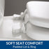 Mayfair Padded Toilet Seat, Cushioned Soft Vinyl over Wood Core Seat, Secure Hinges, Easy Clean, Made in USA