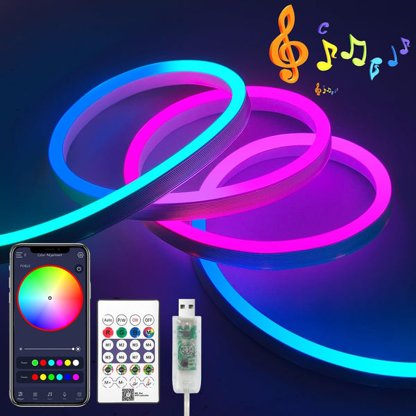 iNextStation RGB Smart IC 5V USB Neon Led Strip Lights, 16.4Ft 5M