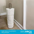 INTERNET'S BEST Stainless Steel Toilet Paper Holder Reserve - Modern Vertical Stand Tissue Dispenser - Brushed