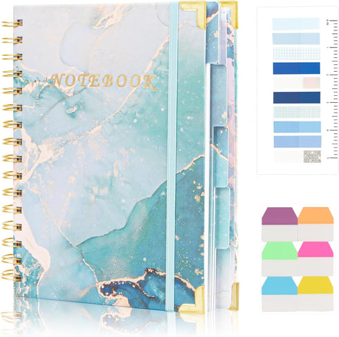 Spiral Notebooks for Work - 240 Pages Lined A5 College Ruled Journals for Writing, 8.6”x6.2'' for School Office Supplies