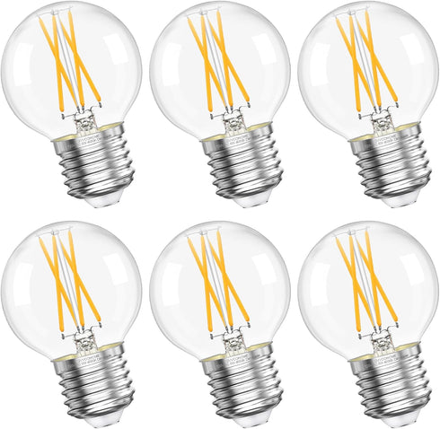GvvooHome G16.5 LED Bulb Dimmable, 6W, 60 watt Equivalent, 4000K Neutral White