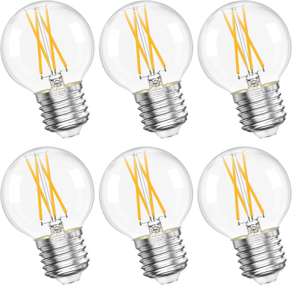 GvvooHome G16.5 LED Bulb Dimmable, 6W, 60 watt Equivalent, 4000K Neutral White