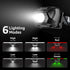 LE Rechargeable Headlamp, LED Head Lamp with 6 Modes for Camping and Hiking, IPX4 Waterproof, USB Cable Included