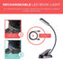 Dimming, 1600K 625nm hooga Amber Book Light Blue Light Blocking Reading Light for Bed, Stepless Rechargeable Clip-On