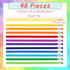 Whaline 48Pcs Colorful Pencils with Erasers Rainbow Color Wooden Pencils Unsharpened Writing Drawing Pencils for School Company Office Stationery Gift by Whaline