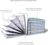 Savor Fan Folio, Luxe Accordion File Folder for Document Storage, Acid-Free with Labels