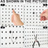 120pcs Pegboard Hook Locks, Fit for 1/4 Inch Peg Board, Tool Organizer Peg Locks for Hanging Hooks