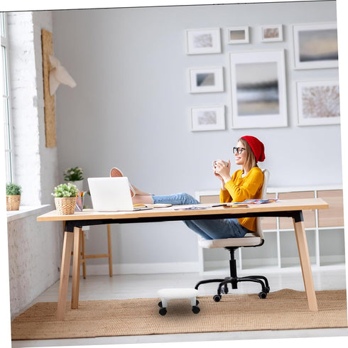 DOITOOL Rolling Low Stool Wheels Portable and Lightweight Under Desk Stool for Easy Assembly for Home and Office Use