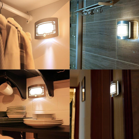 Dimmable Pack Closet Motion Sensor Wall Lamps Battery Operated Wall Sconce Wall Light One Perfect for Hallway Stairway