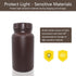 Laboratory Grade HDPE Wide Mouth Amber Reagent Bottle, Designed for Laboratories Classrooms or Storage at Home, 2,000mL