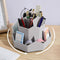INSTOME Desktop Organizer with 360° Rotating Pen Holder, 9 Compartments, Makeup Brush Holders - Multifunctional Office