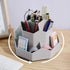 INSTOME Desktop Organizer with 360° Rotating Pen Holder, 9 Compartments, Makeup Brush Holders - Multifunctional Office