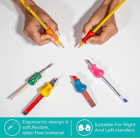 The Pencil Grip Metallic, Universal Ergonomic Training Gripper, 12 Count Assorted Colors