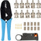 BNC RG58 Plug Crimp Connector and Striping Crimp Tool for RG58 RG59, Pack of 10