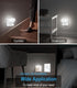 2-Pack 130LM, 3000K LED Nightlights Plug in Wall Voice AI Activated with USB Charging Port, White Night Lights for Kids