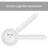 12 Inch Goniometer for Orthopaedic Use, 360 Degree Large Size Plastic Goniometer Physical Therapy Angle Protractor Ruler for Knee Joints, Elbow, Shoulder or Hip