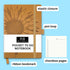 RICCO BELLO Hardcover Pocket to Do List, Undated Faux Leather Notebook with Pen Holder (4.25 x 6 inches, Sunflower)