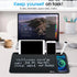 Varhomax Black Glass Desk Whiteboard with Wireless Charger, Desktop Dry Erase Board, Memo Notepad for Home Office
