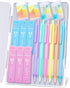 Mechanical Pencil Set, 6 Pcs Pastel 0.7mm & 0.5mm with 6 Tubes of HB Lead Refill and 4 Erasers