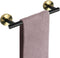 NearMoon Bathroom Towel Bar, 1 Pack Wall Mounted Towel Holder, Matte Black & Gold, 9 Inch Thicken Stainless Steel