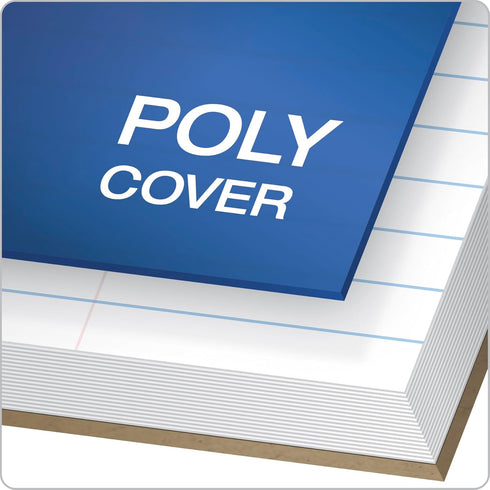 Oxford Spiral Notebooks, 1 Subject, 100 Sheets, College Ruled Paper, Durable Plastic Cover, 3 per Pack, Red, Black, Blue