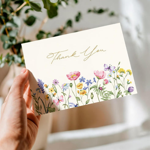 DuiaRiu 25 Pack 350GSM 25pc) | Thank You Cards | Thank You Cards & Notes with Envelopes | Pefect for Baby Shower