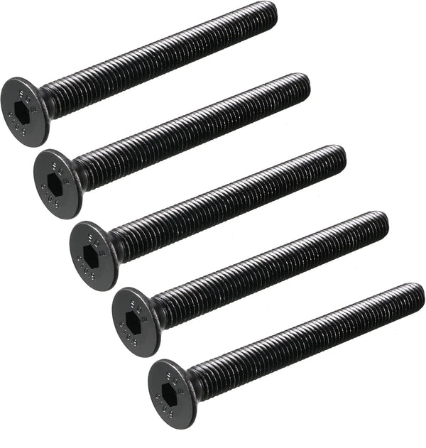 uxcell M8x80mm 10.9 Carbon Steel Countersunk Head Hex Socket Screw - 8pcs