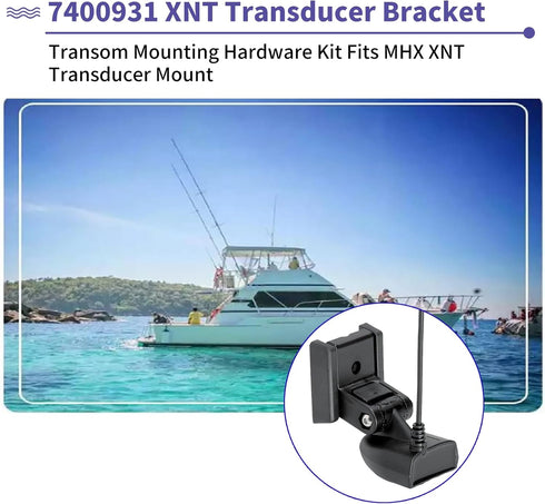 7400931 XNT Transducer Bracket, Transducer Mounting Plate for MHX XNT Model Transducers, Transom Mounting Hardware Kit Compatible with MHX XNT Transducer Mount