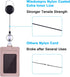 Wisdompro Retractable Badge Holder with Lanyard, Double Sided PU Leather ID Card Holder, Rose Gold