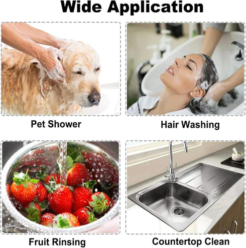Qusmeiyici Sink Faucet Sprayer Attachment,Salon Shampoo Bowl Spray Head Pedicure Chair Sprayer Shower Head Handheld
