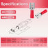 200 Pcs Red Female Quick disconnects Vinyl Insulated Spade Wire Connectors, Electrical Crimp Terminal 22-16 AWG (6.3mm)