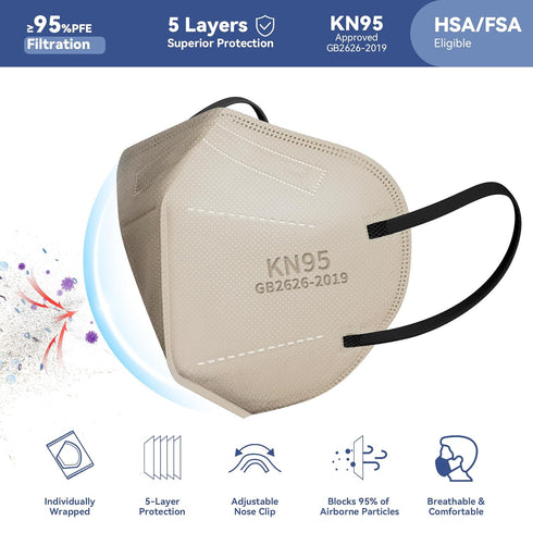 KN95 100 Pack KN95 KN95 5-Layer KN95 5 KN95 10 Face Masks Adults Disposable - Masks Protective Comfortable Masks