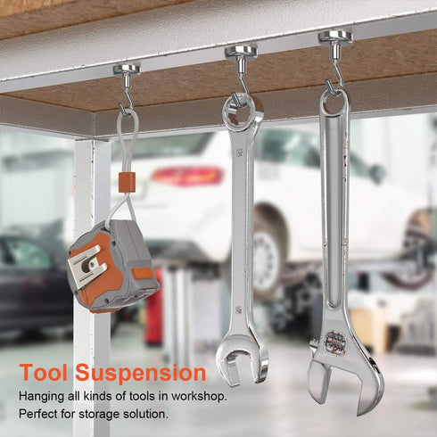 Magnetic Hooks Heavy Duty, 35 lbs Magnets with Hooks for Hanging, Pack of 12 for Kitchen, Grill, Cruise