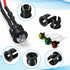 Eldraqth 5mm 100 5 mm Bulb LED Light Holder, Pieces Nylon Black Plastic Light Emitting Diode Clips Display Panel Mount