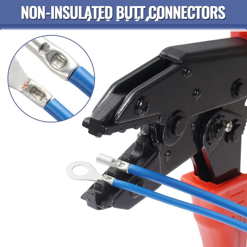 460PCS Non Insulated Butt Connectors Kit, Sopoby Butt Splice Connectors, 24-8 Gauge Uninsulated Wire Connectors