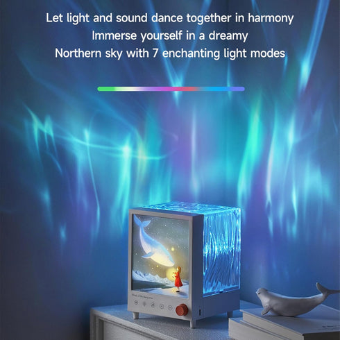 Luocute 3 1 Lights Projector in Speaker White Noise Machine Night Light for Bedroom with Sound Projector