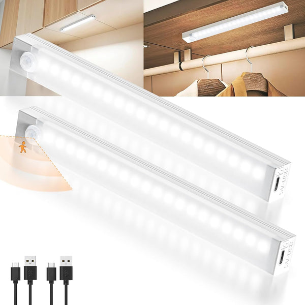 DWEPTU Rechargeable Motion Sensor Light Indoor, 12 LED Under Cabinet Lighting with