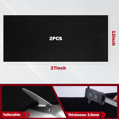 Carbon Felt Welding Blanket Fireproof - 2 Packs 12" X 27" Heat Resistant Fabric for Torch, Solder Protection