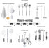 AceMining Mop and Broom Holder Wall Mount, 5 Racks and 4 Hooks, Heavy Duty Storage for Home Kitchen