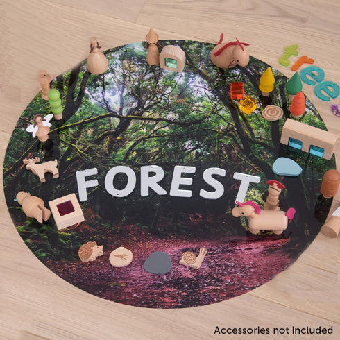 tickit Forest Discovery Play Mat - Semi-Translucent, Woodland Landscape - For All Ages - Light Table Accessory - Small