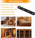 30 100MM 20MM 3MM PCS Black Straight Braces, Cast Iron X X Heavy Duty Corner Braces for Wood, Mending Plate Connector