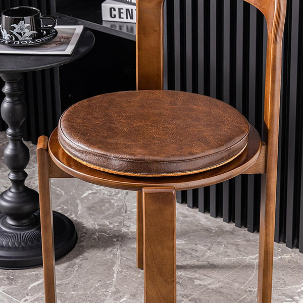 FANGMING PU Leather Round Chair Cushion 12" 14" 16" Memory Foam Waterproof Stool