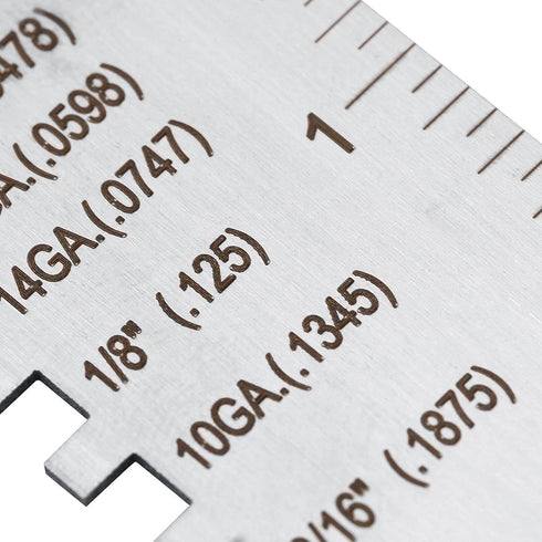 2 Pcs Stainless Steel Metal Sheets, Welding Thickness Gauge & Round Dual-Sided Metal Sheet Guage