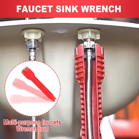 14-in-1 Multi-functional Sink Wrench: Faucet and Sink Installer Tool for Installing Pipes under Bathrooms and Kitchens