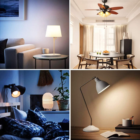 ILC RGB LED Light Bulb, 8 Pack, Color Changing, 40W Equivalent, 450LM, 2700K Warm White, RGBW, Flood Light