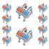 10 Pcs DIN Rail Terminal Blocks, 28-12AWG Quick Wiring Cable Connector for DIY Push-in Conductor