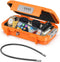 ORIA Portable Security Case - Anti-Theft Waterproof Beach Safe Lock Box with 4-digit Combination Code, Orange