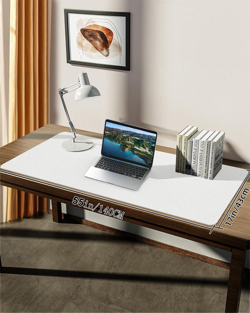 55" 17") Extra Large Desk pad, Leather Desk Pad Protector,Office Desk Mat,Mouse Pad, Non-Slip Desk Blotter, Laptop Desk